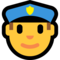 Police Officer emoji on Microsoft